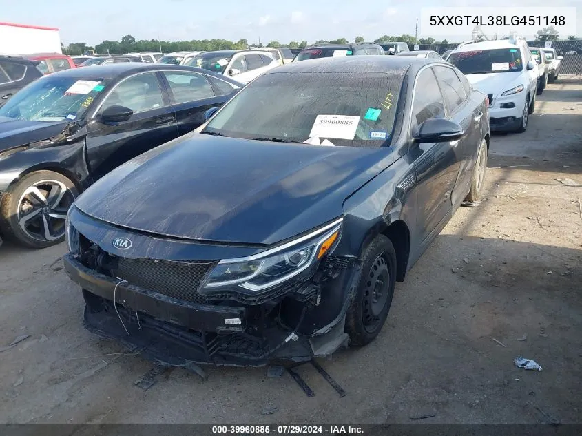 2020 Kia Optima Lx VIN: 5XXGT4L38LG451148 Lot: 39960885