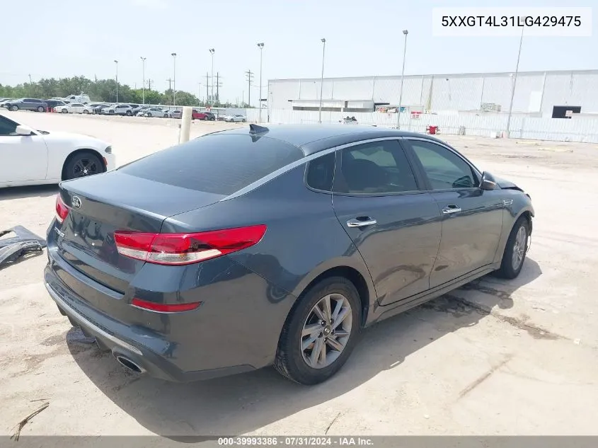 5XXGT4L31LG429475 2020 Kia Optima Lx