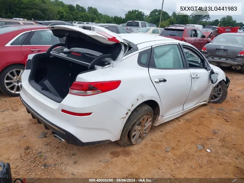 2020 Kia Optima Lx VIN: 5XXGT4L33LG441983 Lot: 40005260