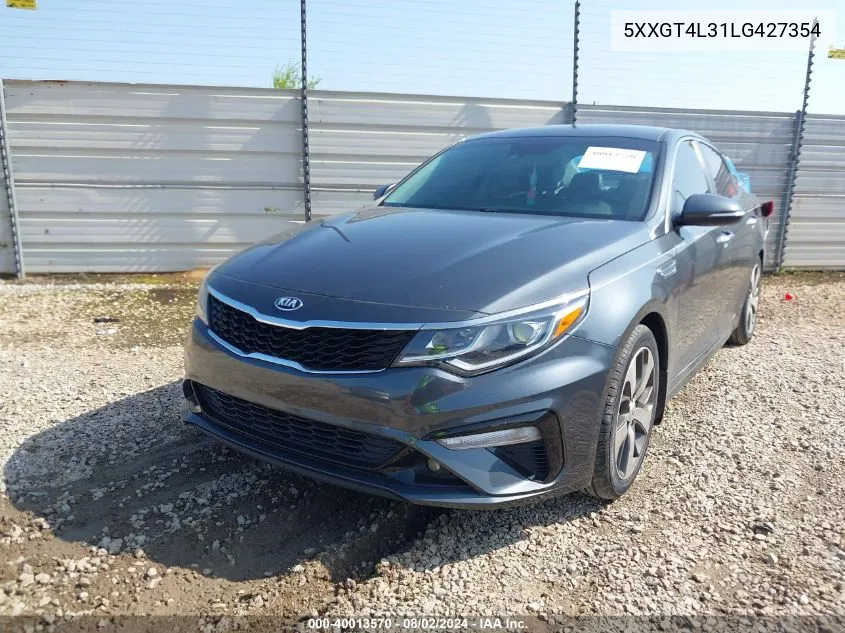 2020 Kia Optima S VIN: 5XXGT4L31LG427354 Lot: 40013570