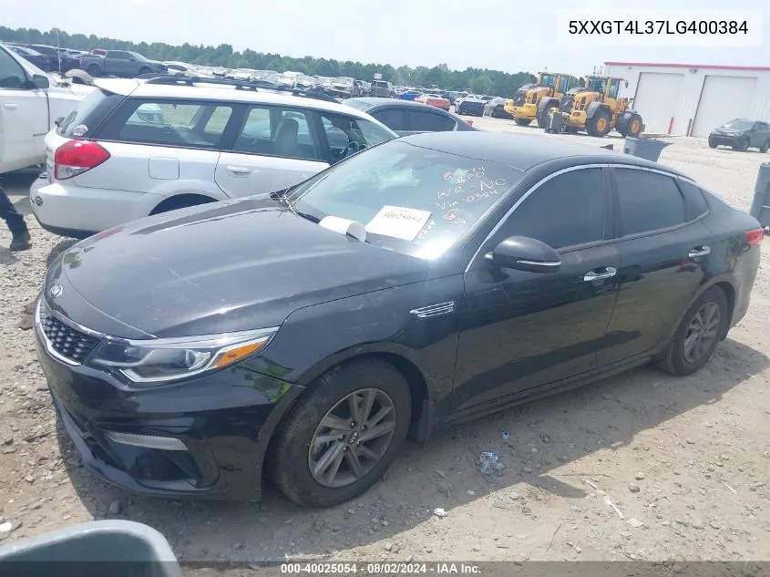 2020 Kia Optima Lx VIN: 5XXGT4L37LG400384 Lot: 40025054