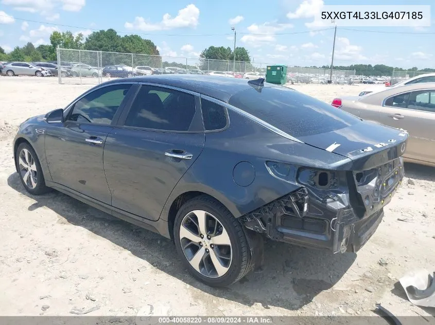 2020 Kia Optima S VIN: 5XXGT4L33LG407185 Lot: 40058220