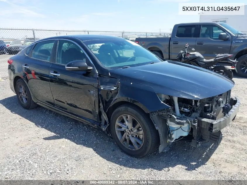 5XXGT4L31LG435647 2020 Kia Optima Lx