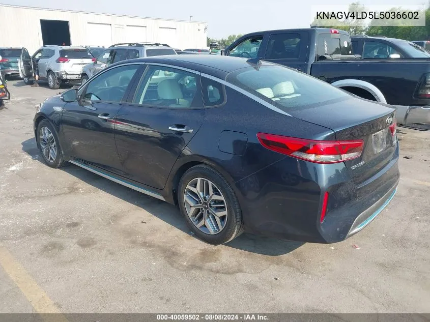 2020 Kia Optima Plug-In Hybrid Ex VIN: KNAGV4LD5L5036602 Lot: 40059502