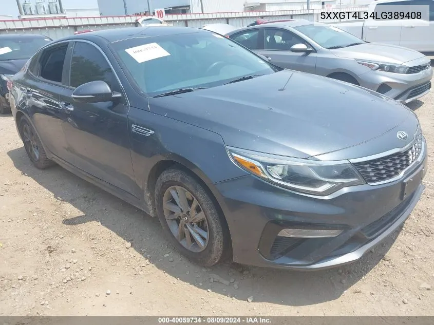 2020 Kia Optima Lx VIN: 5XXGT4L34LG389408 Lot: 40059734