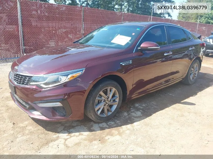 2020 Kia Optima Lx VIN: 5XXGT4L38LG396779 Lot: 40109234