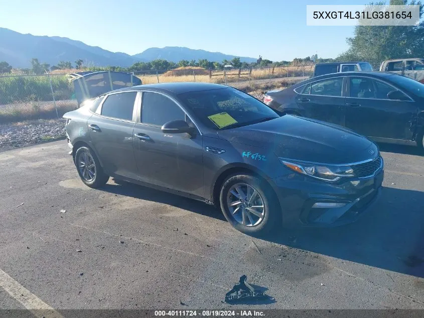 2020 Kia Optima Lx VIN: 5XXGT4L31LG381654 Lot: 40111724