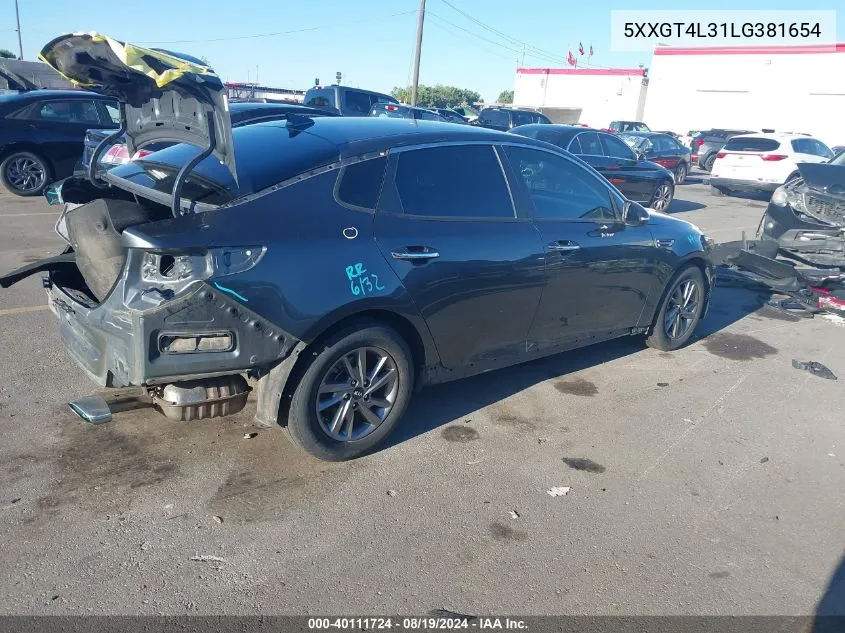 5XXGT4L31LG381654 2020 Kia Optima Lx