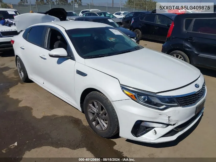 2020 Kia Optima Lx VIN: 5XXGT4L35LG409875 Lot: 40120690