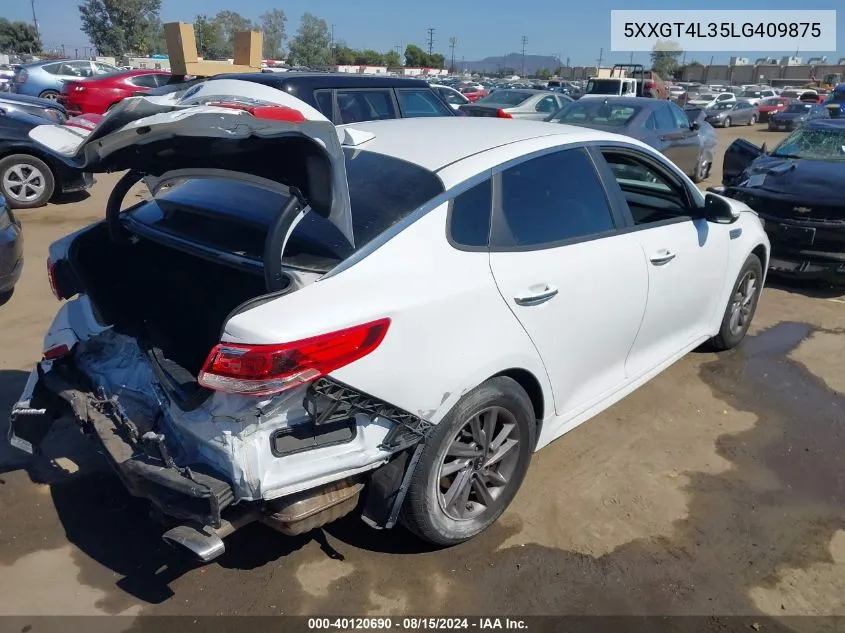 2020 Kia Optima Lx VIN: 5XXGT4L35LG409875 Lot: 40120690