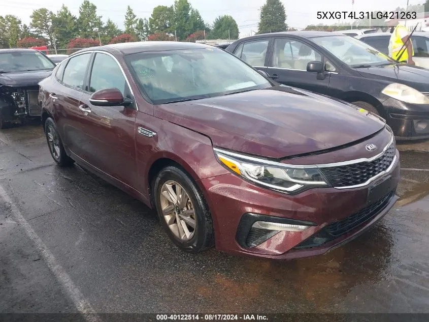 2020 Kia Optima Lx VIN: 5XXGT4L31LG421263 Lot: 40122514