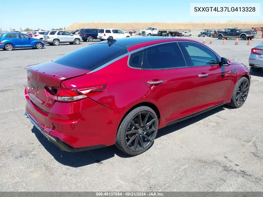 2020 Kia Optima S VIN: 5XXGT4L37LG413328 Lot: 40137054