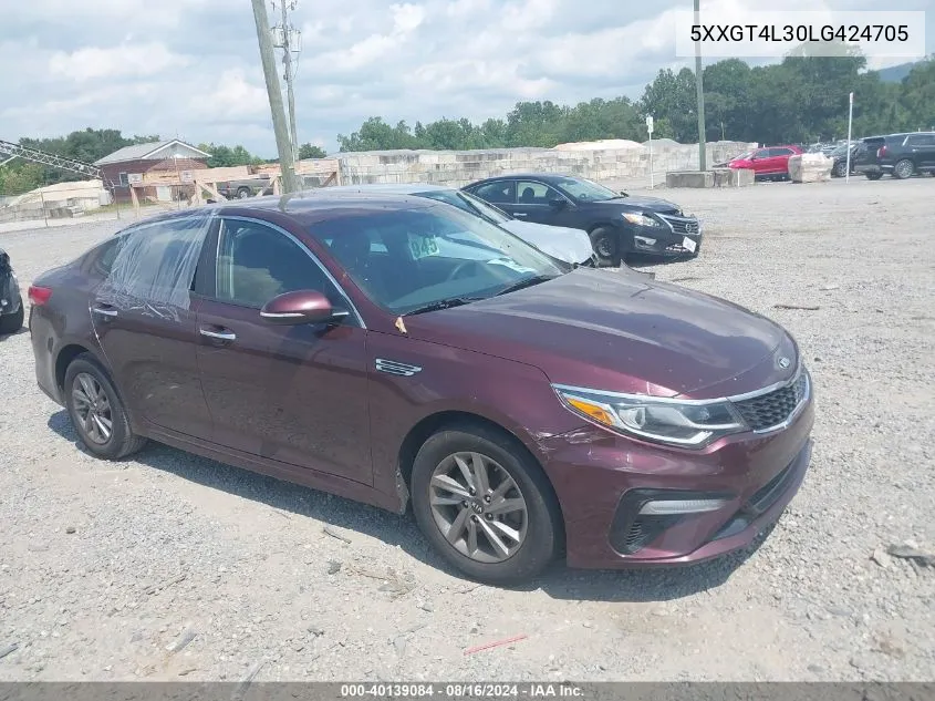 2020 Kia Optima Lx VIN: 5XXGT4L30LG424705 Lot: 40139084