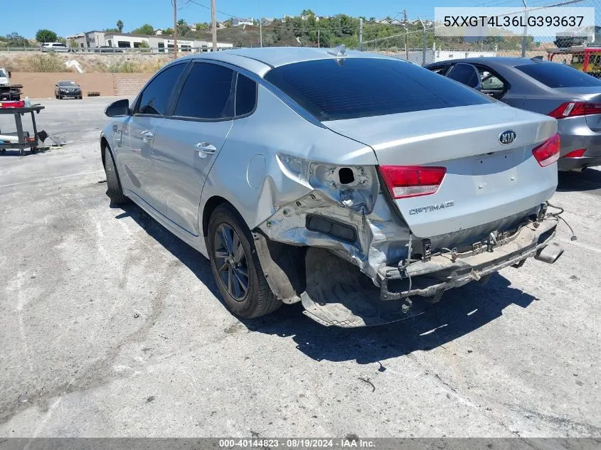 5XXGT4L36LG393637 2020 Kia Optima Lx