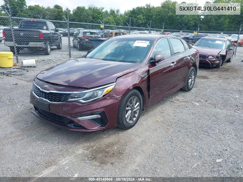 2020 Kia Optima Lx VIN: 5XXGT4L30LG441410 Lot: 40149966