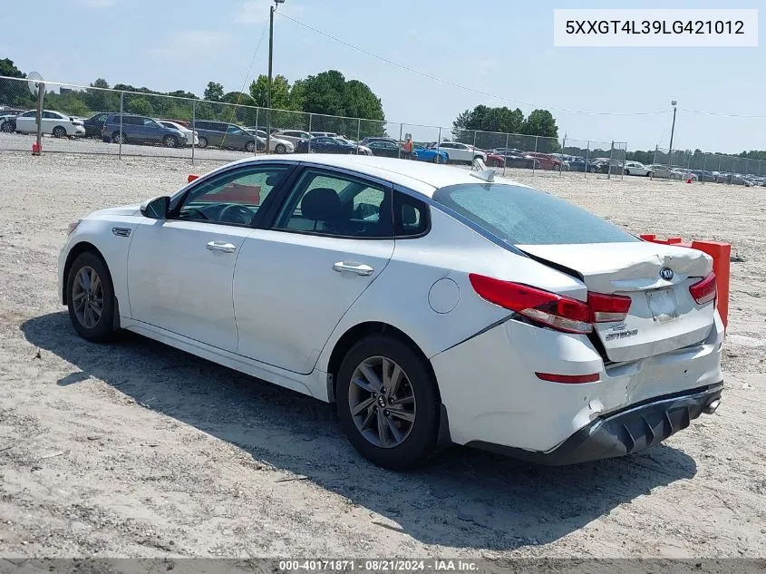 5XXGT4L39LG421012 2020 Kia Optima Lx