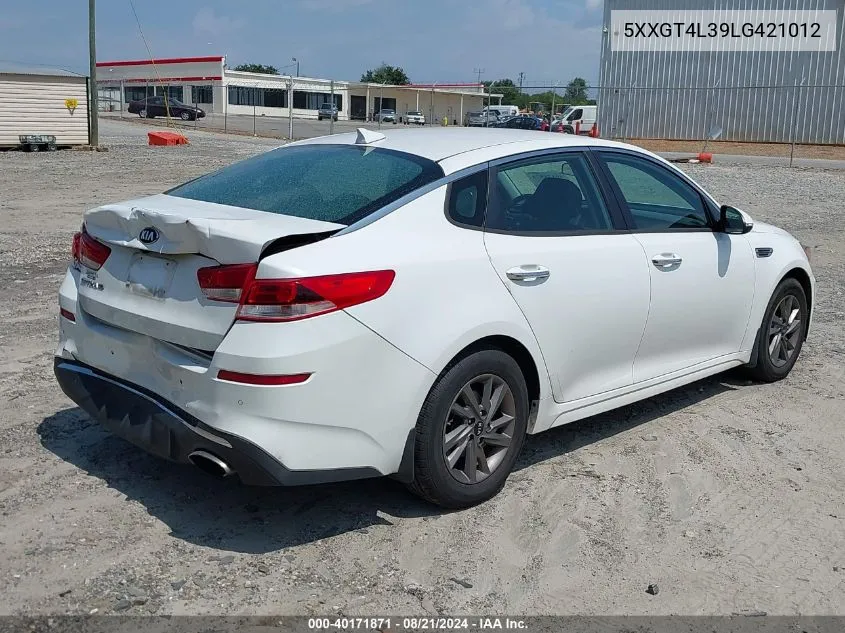 5XXGT4L39LG421012 2020 Kia Optima Lx