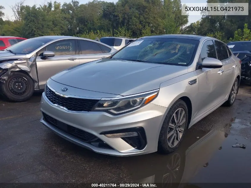 2020 Kia Optima Ex Premium VIN: 5XXGU4L15LG421973 Lot: 40211764