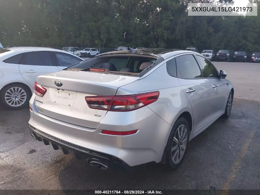 2020 Kia Optima Ex Premium VIN: 5XXGU4L15LG421973 Lot: 40211764