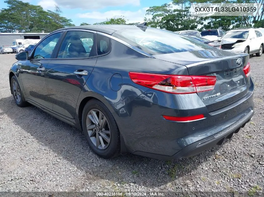 2020 Kia Optima Lx VIN: 5XXGT4L33LG410359 Lot: 40235108