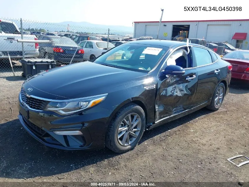 5XXGT4L34LG450398 2020 Kia Optima Lx