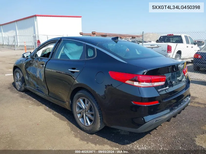 5XXGT4L34LG450398 2020 Kia Optima Lx