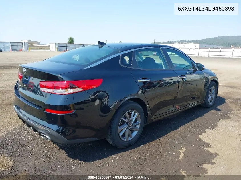 2020 Kia Optima Lx VIN: 5XXGT4L34LG450398 Lot: 40253971