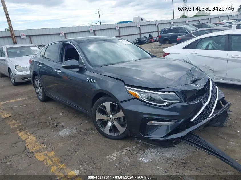 2020 Kia Optima S VIN: 5XXGT4L35LG420746 Lot: 40277311