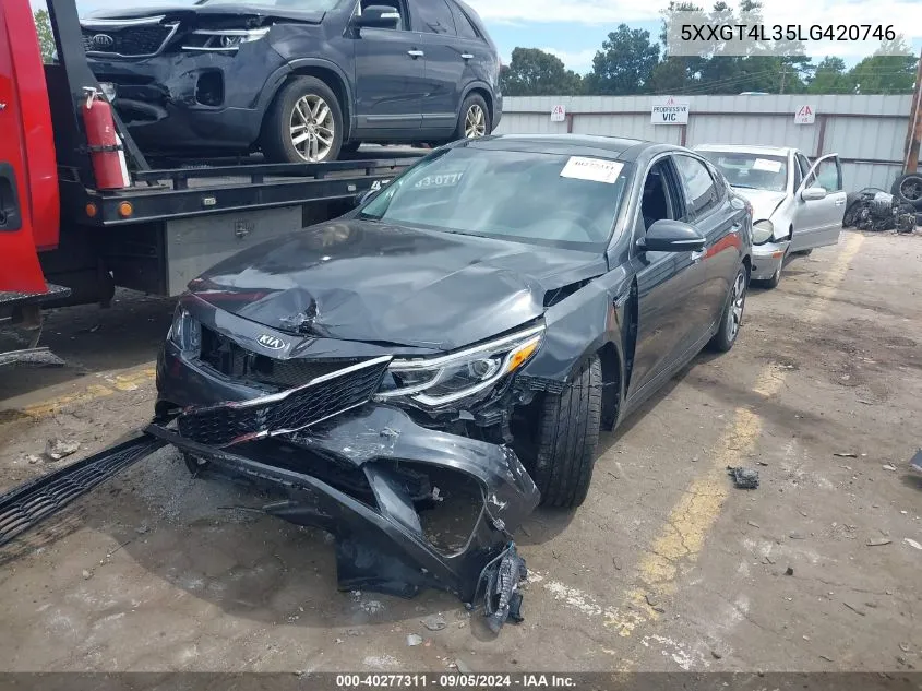 2020 Kia Optima S VIN: 5XXGT4L35LG420746 Lot: 40277311