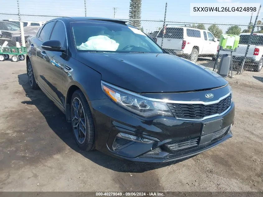 2020 Kia Optima Sx Turbo VIN: 5XXGW4L26LG424898 Lot: 40279049