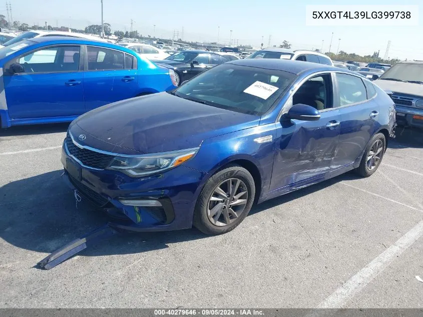 2020 Kia Optima Lx VIN: 5XXGT4L39LG399738 Lot: 40279646