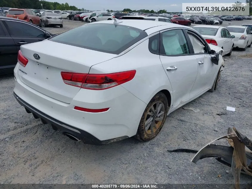 2020 Kia Optima Lx VIN: 5XXGT4L39LG422676 Lot: 40285779