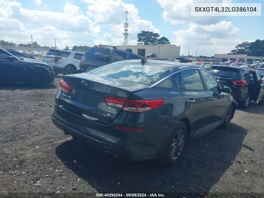 2020 Kia Optima Lx VIN: 5XXGT4L32LG386104 Lot: 40294244