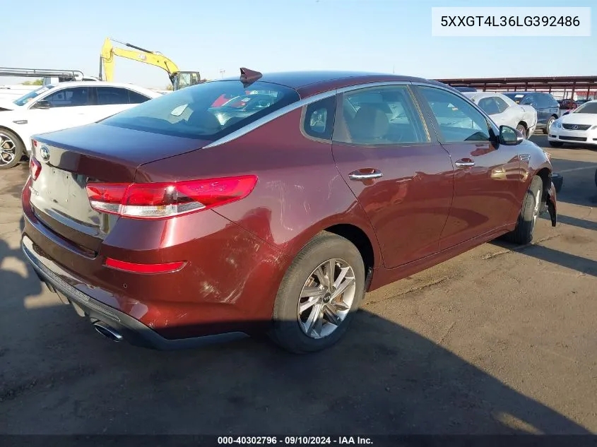 5XXGT4L36LG392486 2020 Kia Optima Lx