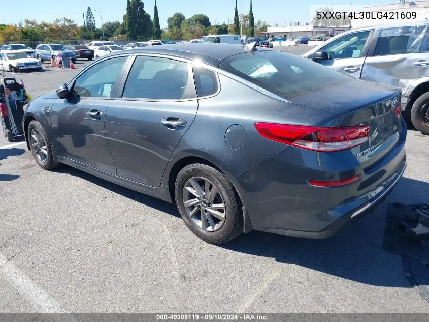 2020 Kia Optima Lx/S/Se VIN: 5XXGT4L30LG421609 Lot: 40305119