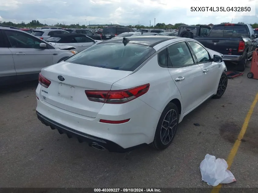 2020 Kia Optima Lx/S/Se VIN: 5XXGT4L35LG432850 Lot: 40309227