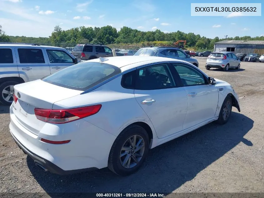 2020 Kia Optima Lx VIN: 5XXGT4L30LG385632 Lot: 40313261