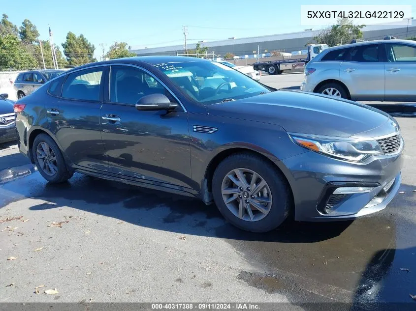 2020 Kia Optima Lx VIN: 5XXGT4L32LG422129 Lot: 40317388