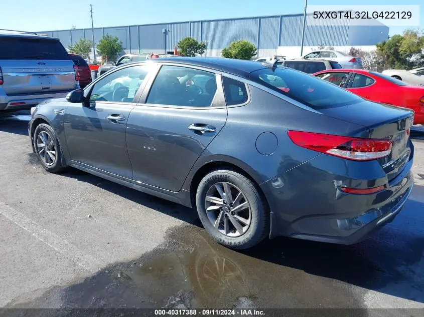 2020 Kia Optima Lx VIN: 5XXGT4L32LG422129 Lot: 40317388