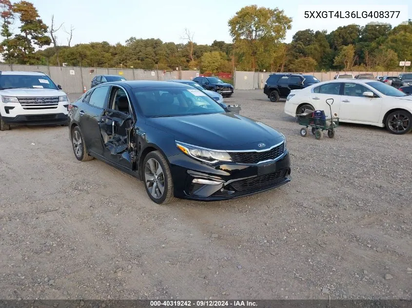 5XXGT4L36LG408377 2020 Kia Optima S