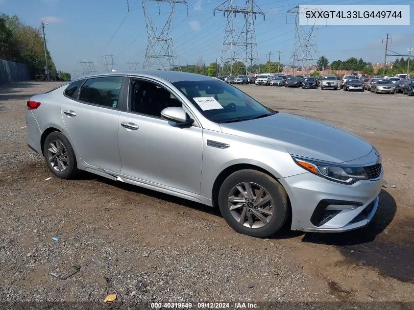 5XXGT4L33LG449744 2020 Kia Optima Lx