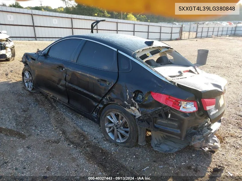 5XXGT4L39LG380848 2020 Kia Optima Lx/S/Se