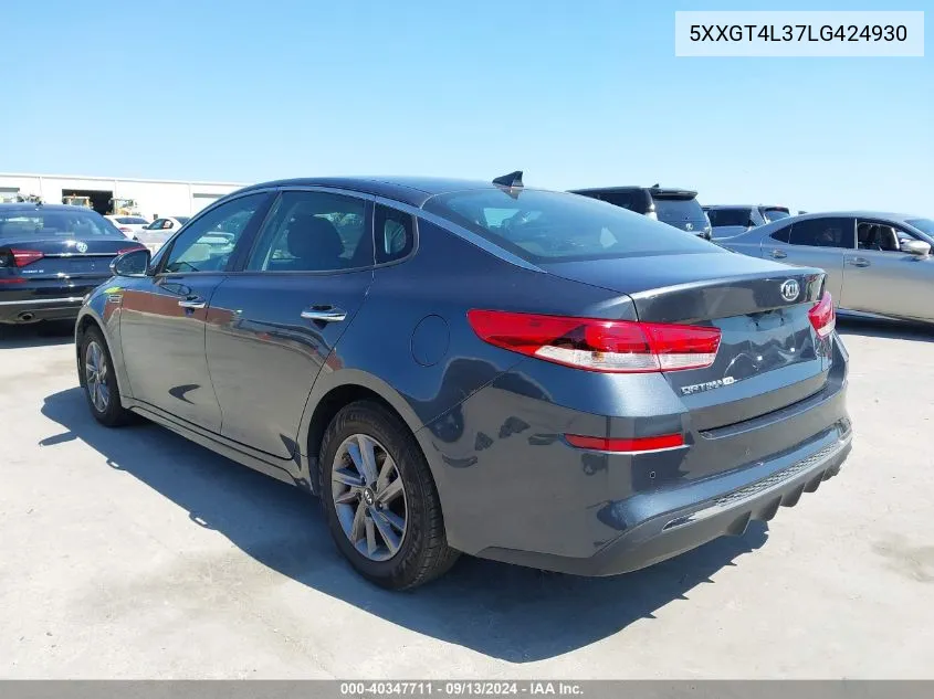 5XXGT4L37LG424930 2020 Kia Optima Lx