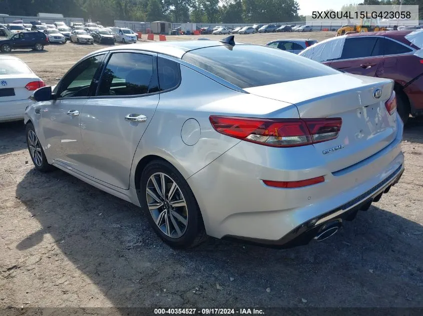 2020 Kia Optima Ex Premium VIN: 5XXGU4L15LG423058 Lot: 40354527