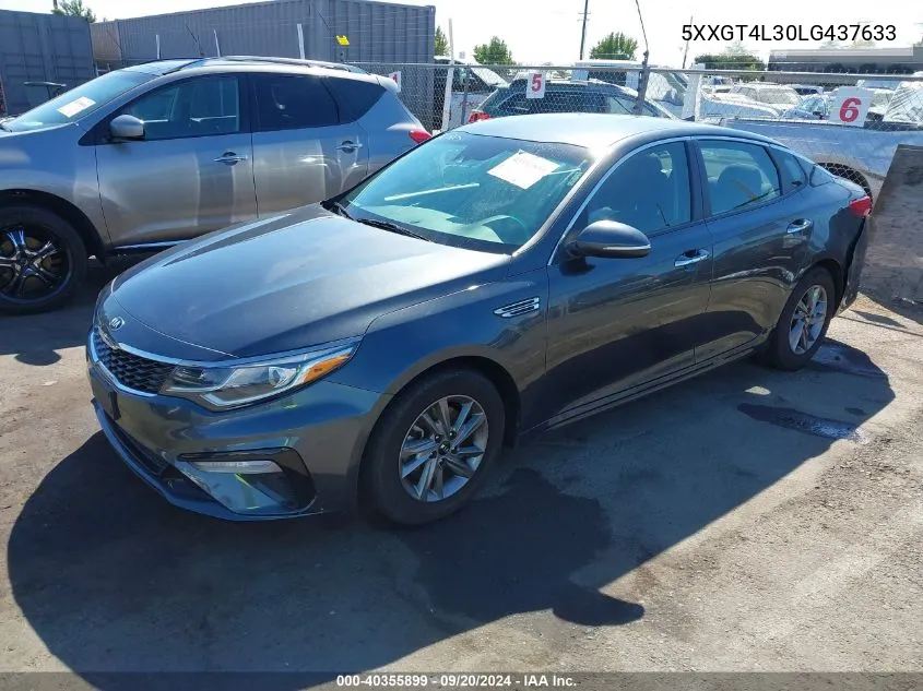 2020 Kia Optima Lx VIN: 5XXGT4L30LG437633 Lot: 40355899