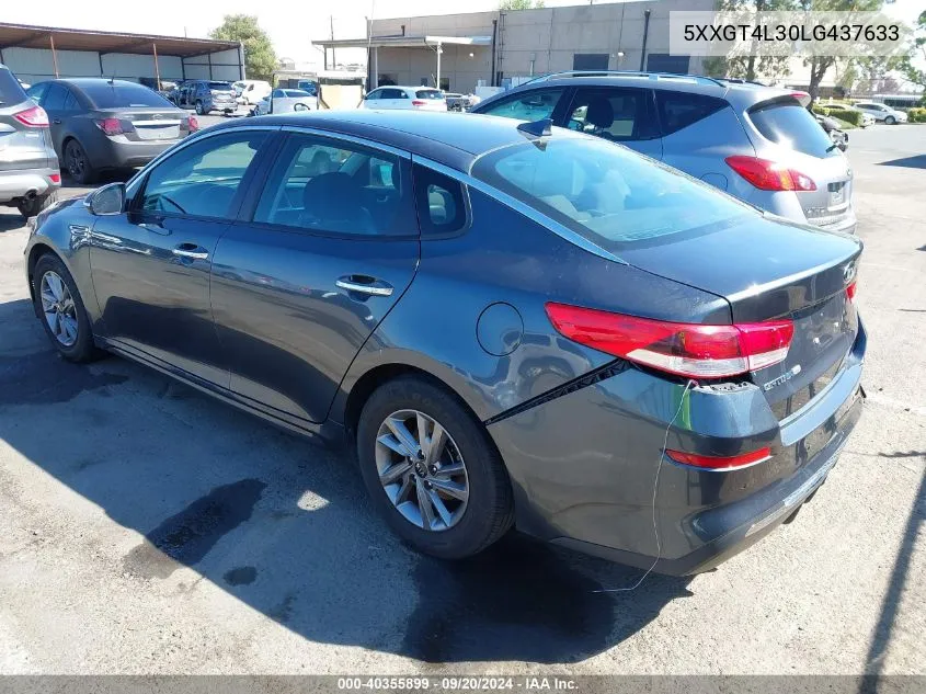 2020 Kia Optima Lx VIN: 5XXGT4L30LG437633 Lot: 40355899