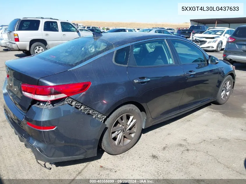 2020 Kia Optima Lx VIN: 5XXGT4L30LG437633 Lot: 40355899