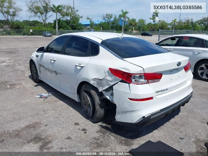 5XXGT4L38LG385586 2020 Kia Optima Lx