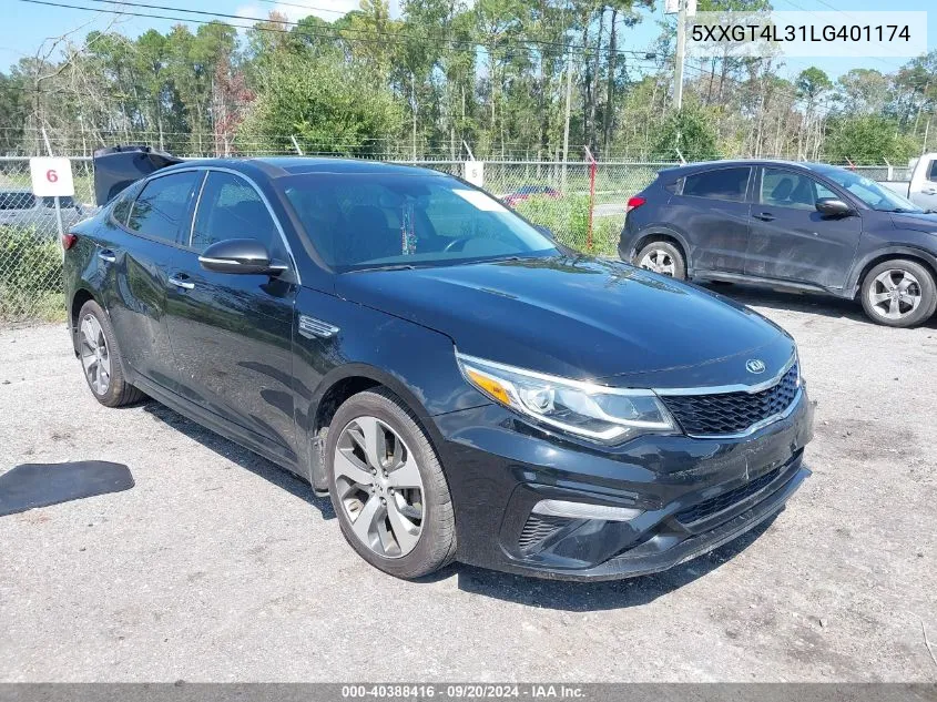 2020 Kia Optima S VIN: 5XXGT4L31LG401174 Lot: 40388416