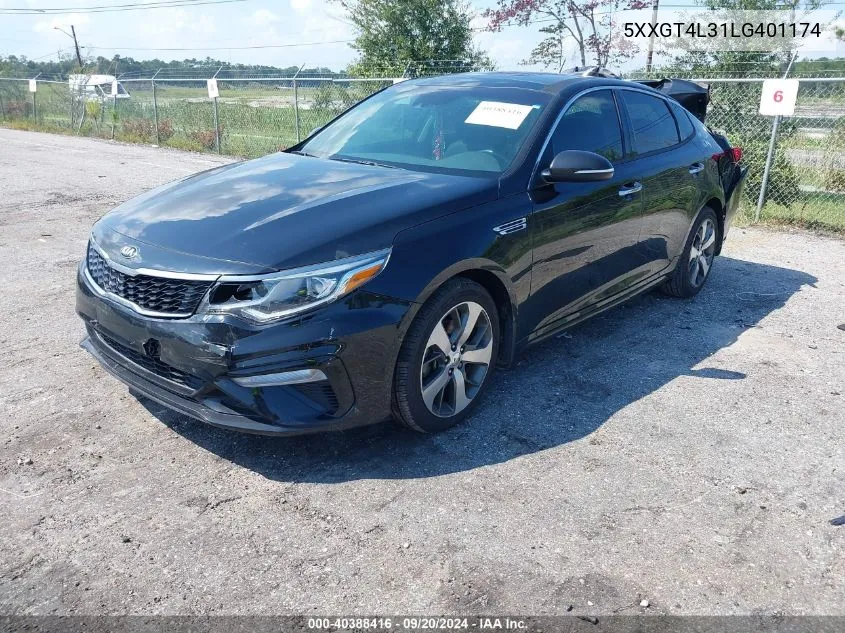 2020 Kia Optima S VIN: 5XXGT4L31LG401174 Lot: 40388416